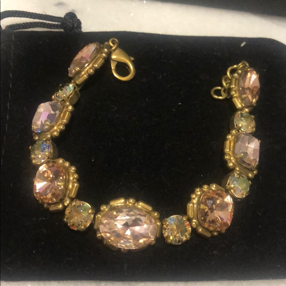 Sorrelli Antiqued Gold w/ Pinks & Canary Crystals